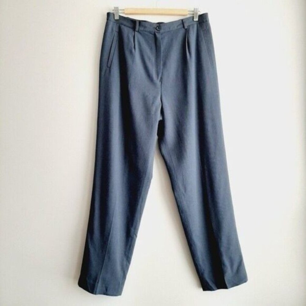 NYGARD Collection Classic Dress Pants Navy Petites Sz 14